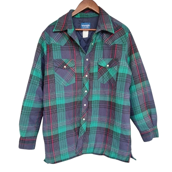 Wrangler Plaid Pearl Snap Jacket - Picture 1 of 8
